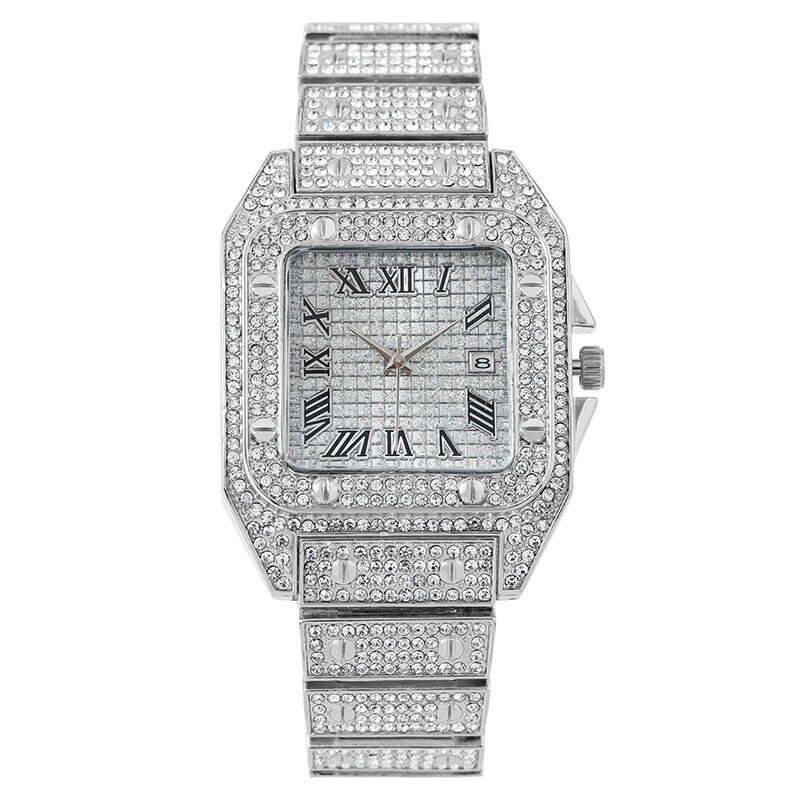 Zegarek dla kobiet Top marka luksusowy kalendarz diamentowy kwadratowe damskie zegarki kwarcowe zegary damskie Relogio Feminino Drop Shipping