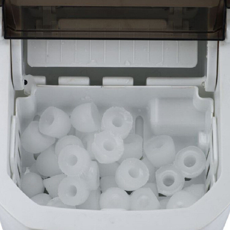 Macchina per la produzione di ghiaccio con pepita rotonda in plastica per uso domestico portatile di nuovo Design