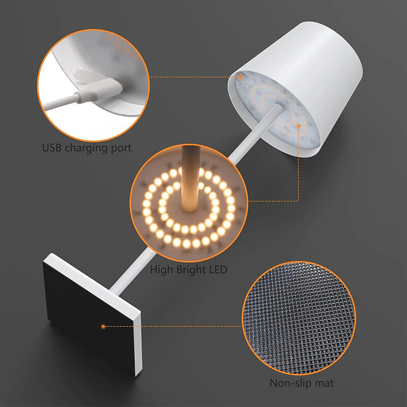 led Table Lamp Bedside Table With Charging Usb Light Night Lamps for Vintage Bedroom House Decorations Side Table Nordic