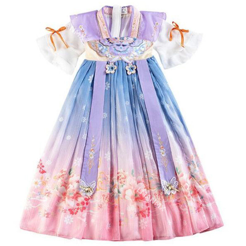 هانفو صيني فستان كلاسيكي للفتيات ، رقيق ، الربيع ، الصيف