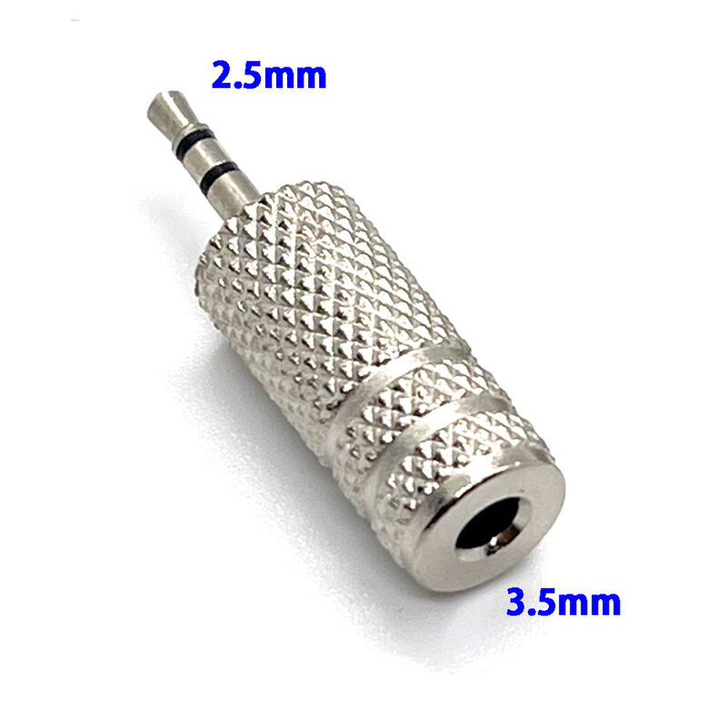 1PCS 잭 3.5mm ~ 2.5mm 오디오 어댑터 2.5mm 수-3.5mm 암 플러그 커넥터, Aux 스피커 케이블 헤드폰 잭 3.5
