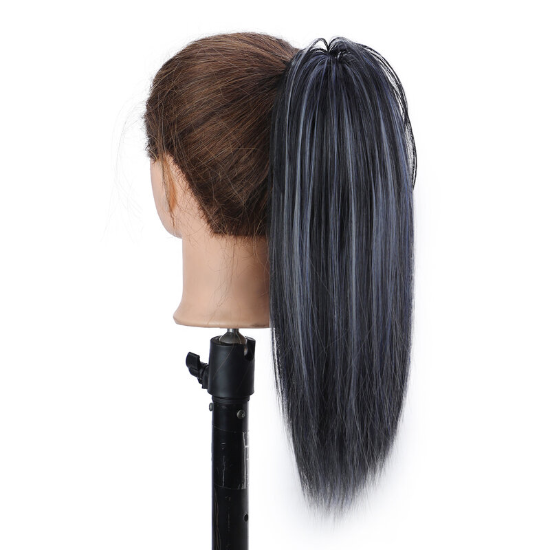 Накладные волосы для конского хвоста, 16 дюймов, длинные прямые синтетические накладные волосы, натуральный хвост для женщин