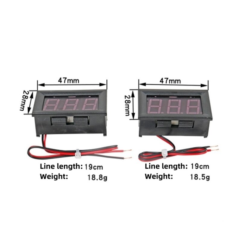 5pcs     Led Digital Display Two Wire Ac Voltage Meter Head Ac220V Mains 70V~500V Two Wire Digital Voltage Meter