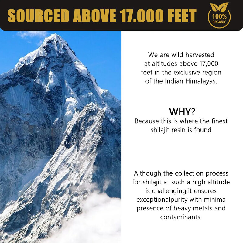 BIYODE Shilajit Puro Himalaia com Ácido Fúlvico, Complexo Minerais para Energia com Colher, Resina 30g, 85 Plus Trace, 100%