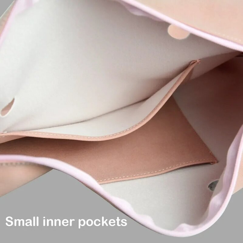 Novo forro do plutônio impermeável nubuck fosco couro zíper bolso interno para obag clássico mini inserção orga para o saco feminino