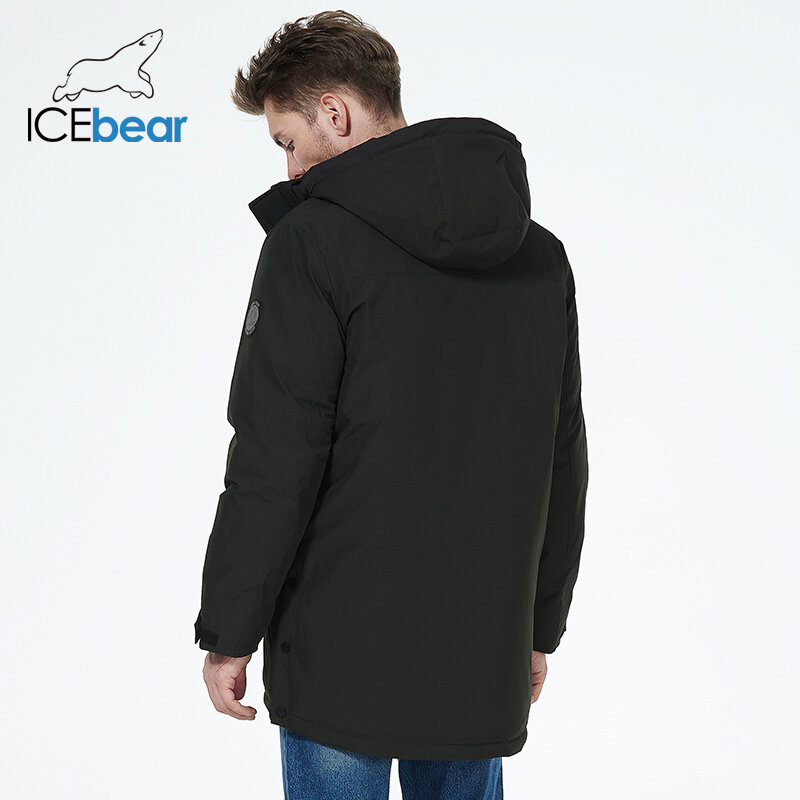 ICEbear 2023 new mens parka jacket windproof warm outerwear Thicken puffer coat for winter MWD3239I