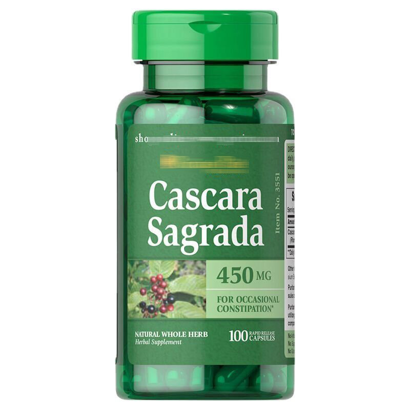 Cascara Sagrada, 450 mg, 100 cápsulas