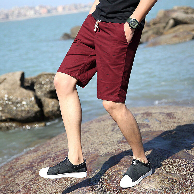 Pantalones de chándal cortos de algodón para hombre, pantalón corto informal, 7 colores, talla M-5XL, gran oferta