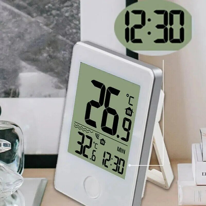 Bezprzewodowy pływający termometr basenowy łaźnia wodna SPA Akwaria Cyfrowy monitor temperatury LCD Zegar zdalny czujnik 60M
