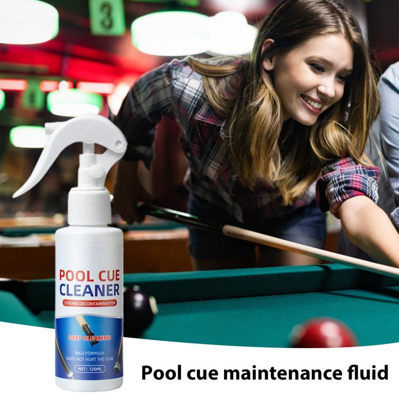 Pool Cue Restorer Billiard Cue Cleaner Shaft Conditioner Powerful Stain Removal Spray 120ml For Renovation & Decontamination