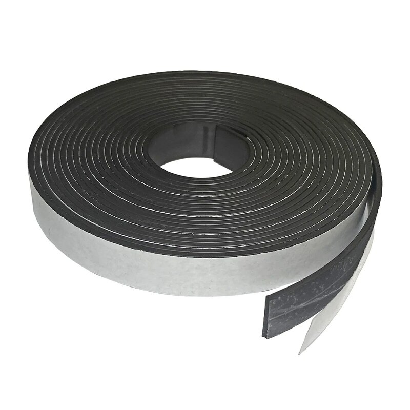 Рулон мягкой магнитной ленты на присоске, длина 39,37 дюйма/1 м, ширина 0,47 дюйма/1,2 см, толщина 0,06 дюйма/1,5 мм