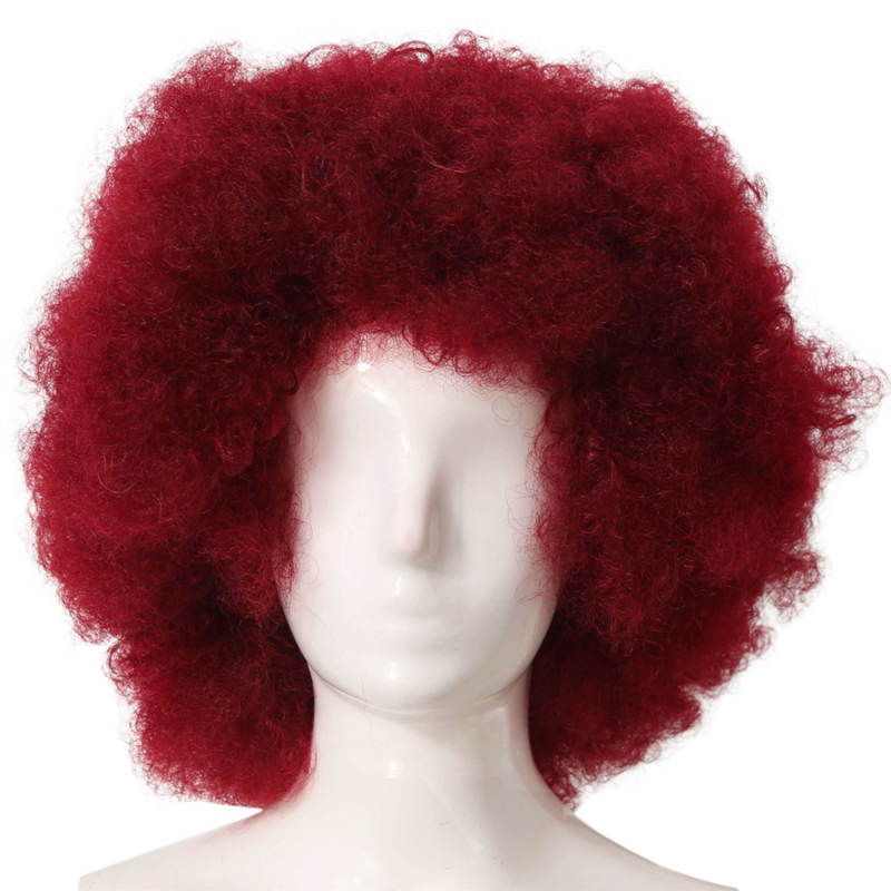 Parrucca Afro bordeaux africana parrucca riccia soffice parrucca corta alla moda per capelli brasiliani per ragazze africane