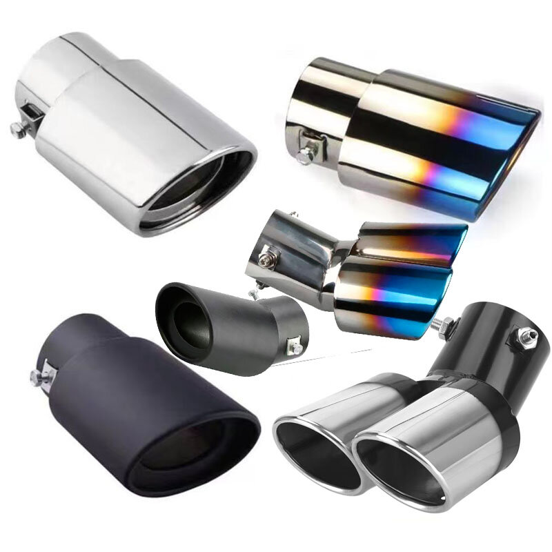 Universal carbon fiber exhaust tips modified rear exhaust muffler car acessories Stainless Steel remus exhaust tip
