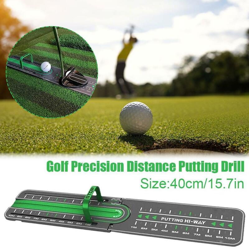 1PCS Plastic Golf Precision Distance Putting Drill Putting Golf Rail Aid|Golf Golf Portable Alignment Course Trainer P0T1