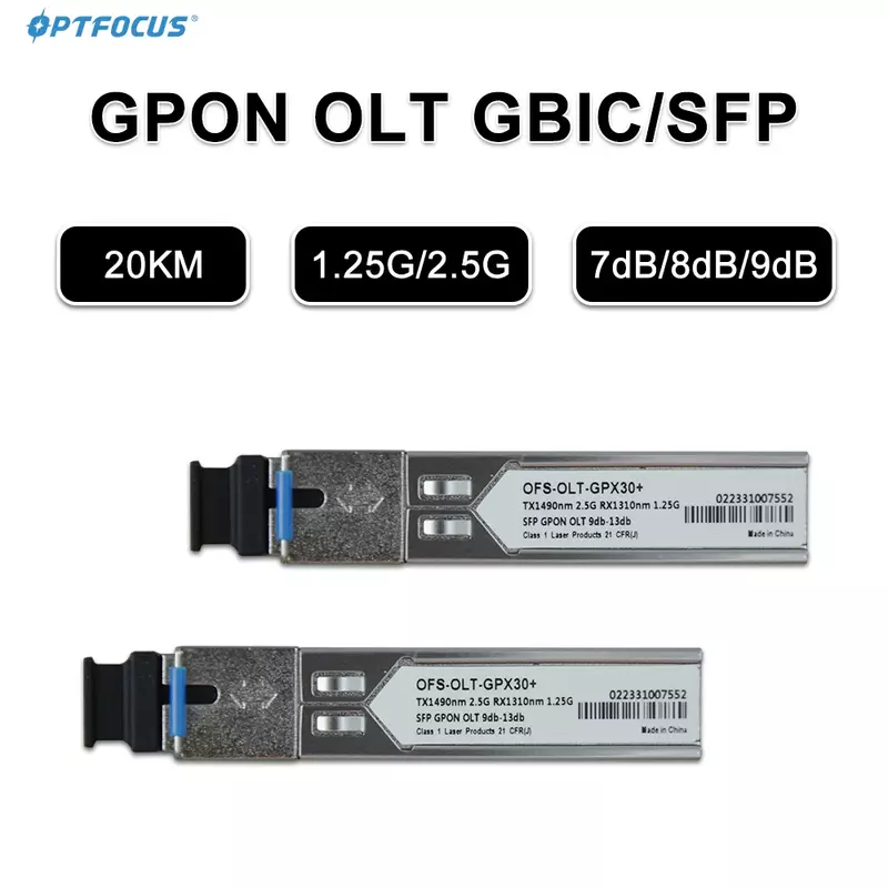 ‎ أولت جبيك 9dB SFP GPON OLT SFP G 88000G 7dB ، متوافق مع ZTE ، whawi fiberolt PX30 + GBIC
