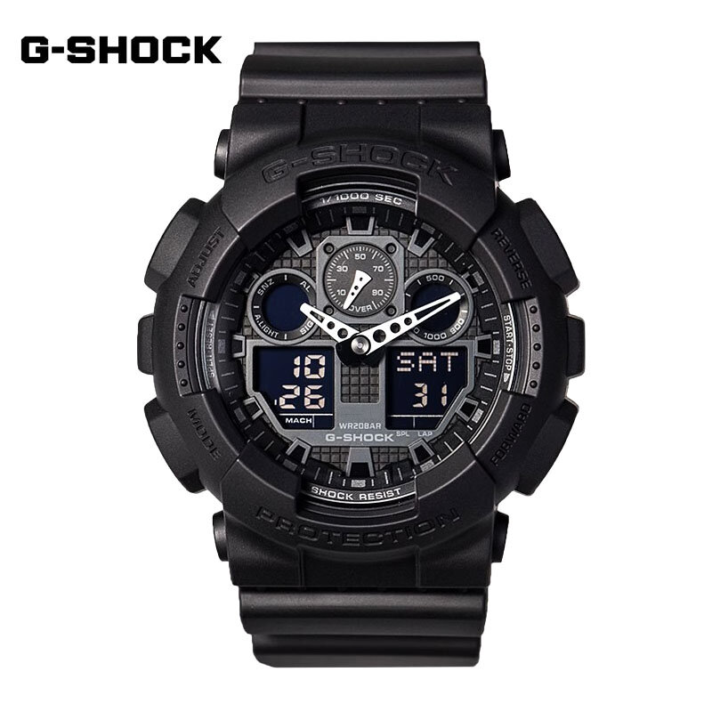 G-shock-メンズクォーツ時計,多機能スポーツ腕時計,耐衝撃性,デュアルディスプレイ,カジュアルファッション,新品,ga100