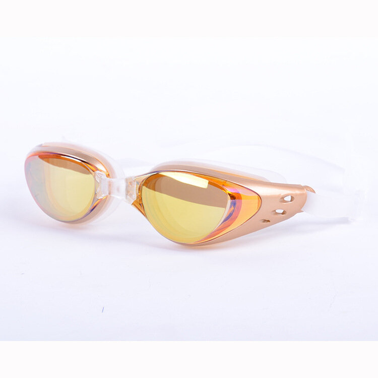 Очки для плавания с гальваническим покрытием, водонепроницаемые незапотевающие очки для дайвинга с защитой от УФ излучения для молодых и взрослых, оптовая продажа