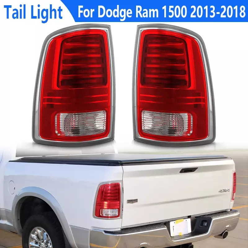 Carro LED Rear Tail Light Assembly, Turn Signal Light, Stop Brake Lamp, Dodge Ram 1500, 2500, 3500, 2013-2018, 68093079AC, 68093078AC