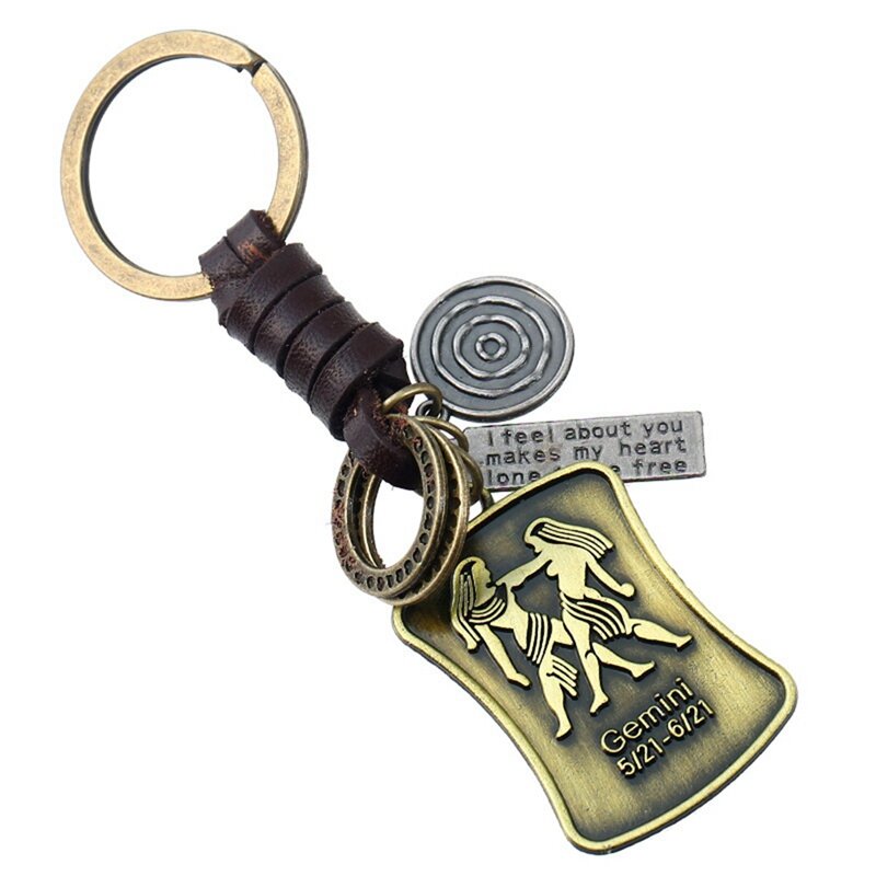 Breloczki w kształcie konstelacji breloczka do kluczy wisiorek klucz w stylu Retro łańcuszek dla mężczyzn kobiet modna biżuteria breloki samochodowe urok