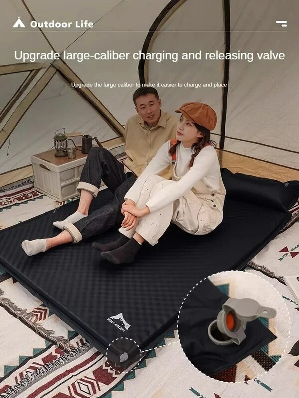 Автоматический надувной матрас, напольный коврик, влагостойкий коврик для кемпинга, надувной матрас для кемпинга на открытом воздухе, коврик для палатки