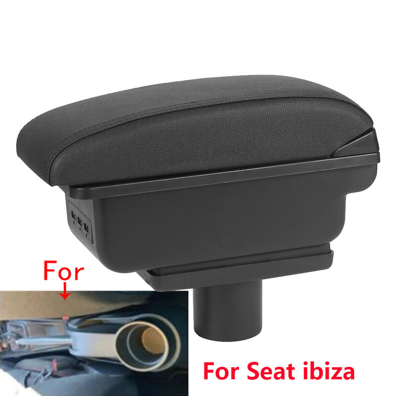 Für Seat Ibiza Armlehne Box Für Seat Ibiza 6j Ibiza 6L Auto Armlehne Retrofit teile Lagerung box Auto Zubehör Innen details