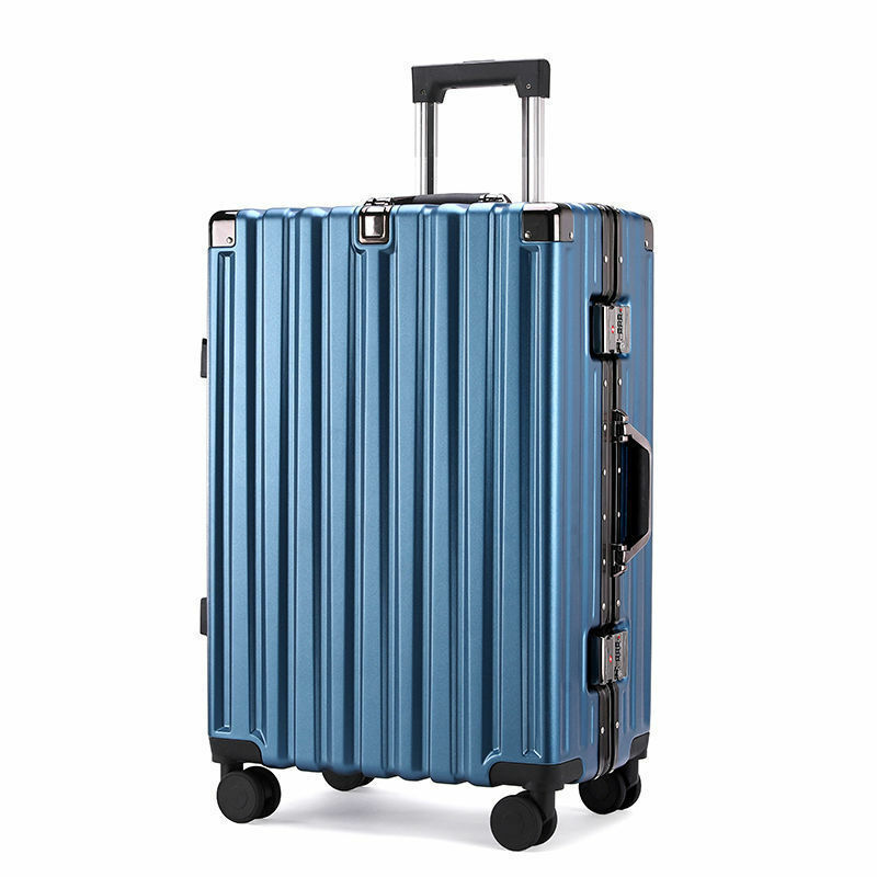 Bagasi mode baru roda Universal bingkai aluminium bagasi ukuran Medium untuk koper perjalanan mode tempat troli kata sandi