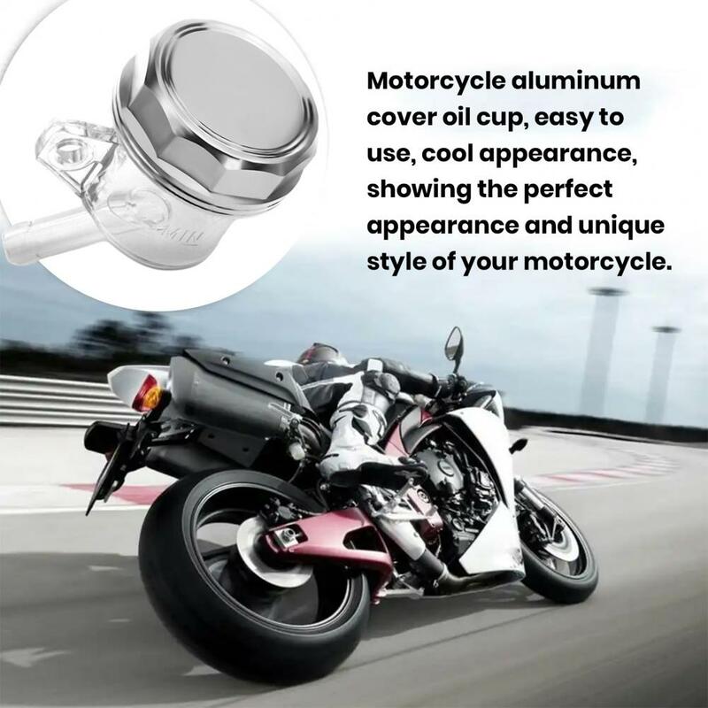 Taza de aceite de aleación de aluminio duradera, tapa de aluminio Universal para motocicleta, líquido de bomba de freno trasero, modificado para motocicletas