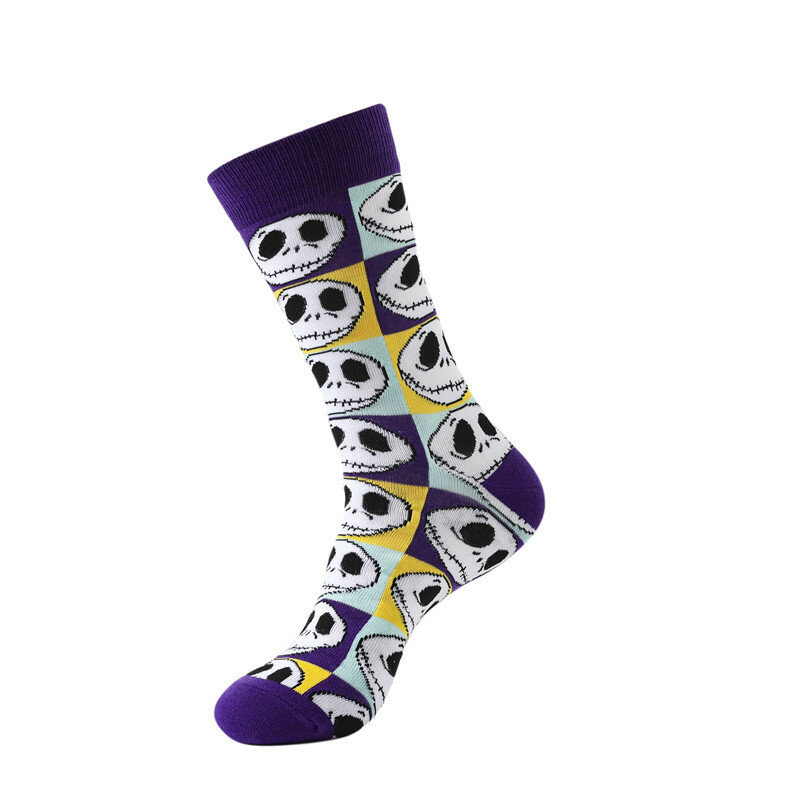 Joker-calcetines divertidos de moda para hombre y mujer, medias de tubo medio de la serie Devil, 1 par