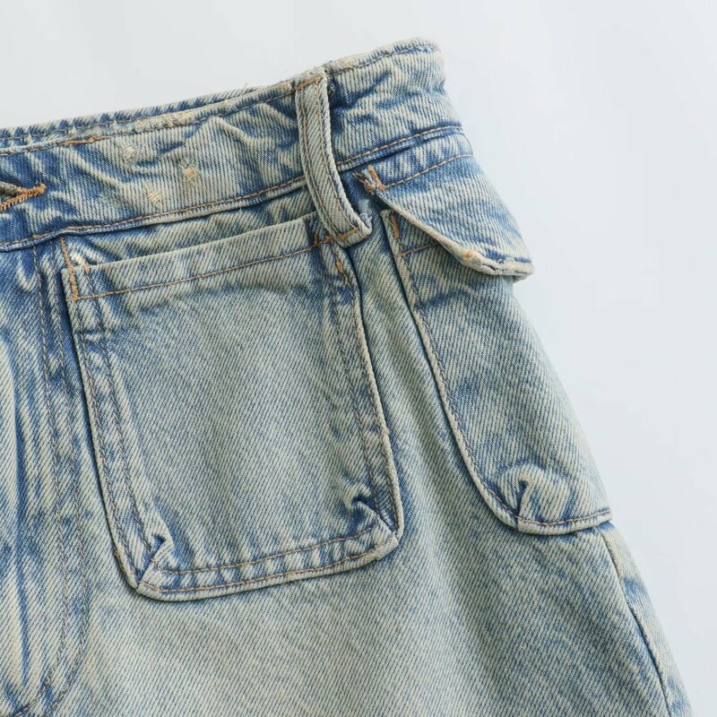 Женская новая модная универсальная одежда для работы джинсовая женская короткая юбка с высокой талией