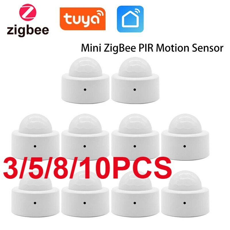ZigBee Tuya Sensor gerak PIR pintar, detektor inframerah tubuh manusia rumah pintar keamanan bekerja pintar dengan Hub Gateway Zigbee