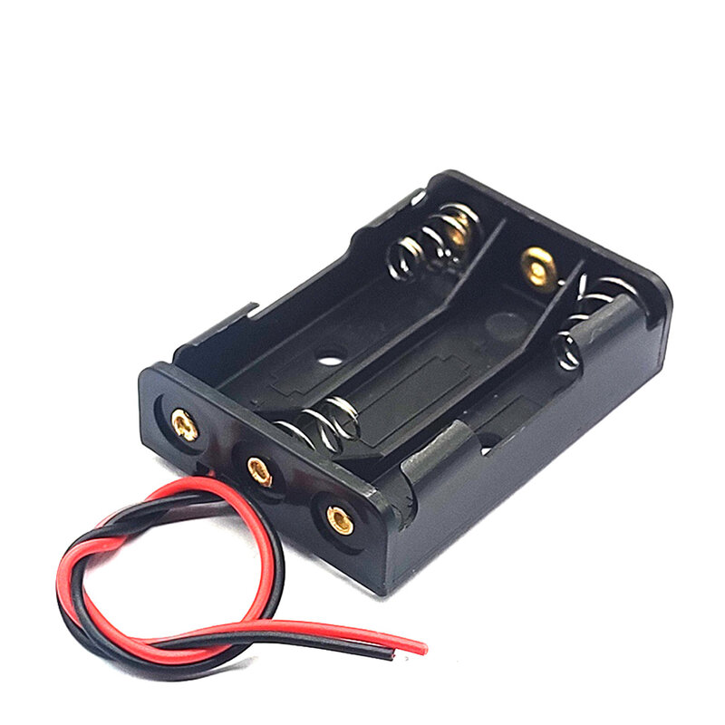 Caja de batería AAA con 1/2/3/4 ranuras, soporte de batería con cables con 1, 2, 3 y 4 ranuras, caja de almacenamiento AAA