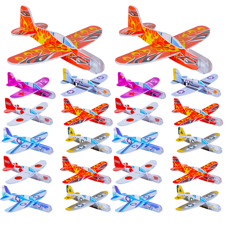 ババフォームハンドスロー飛行機おもちゃ、飛行機飛行グライダー、子供モデルおもちゃ、屋外楽しいおもちゃ、ランダムスタイル、10cm