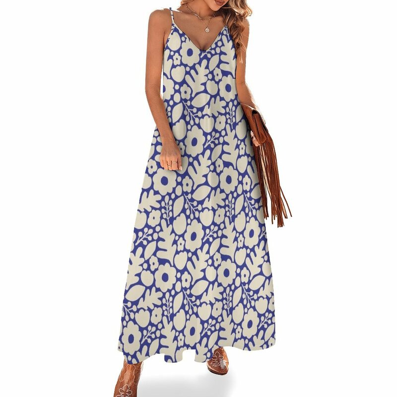 Savisna-vestido sem mangas azul feminino, vestido de verão, 2023, 2023