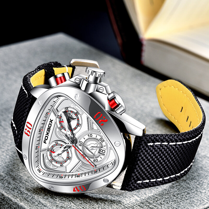 LIGE – montre à Quartz pour hommes, marque de luxe, grand cadran, bracelet en Nylon, étanche