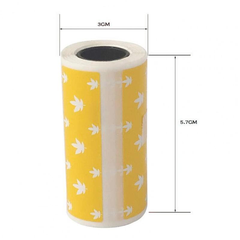 1 Roll Thermal Paper Maple Leaf Pattern High Clarity Portable Labels Photo Sticker Paper For Printer