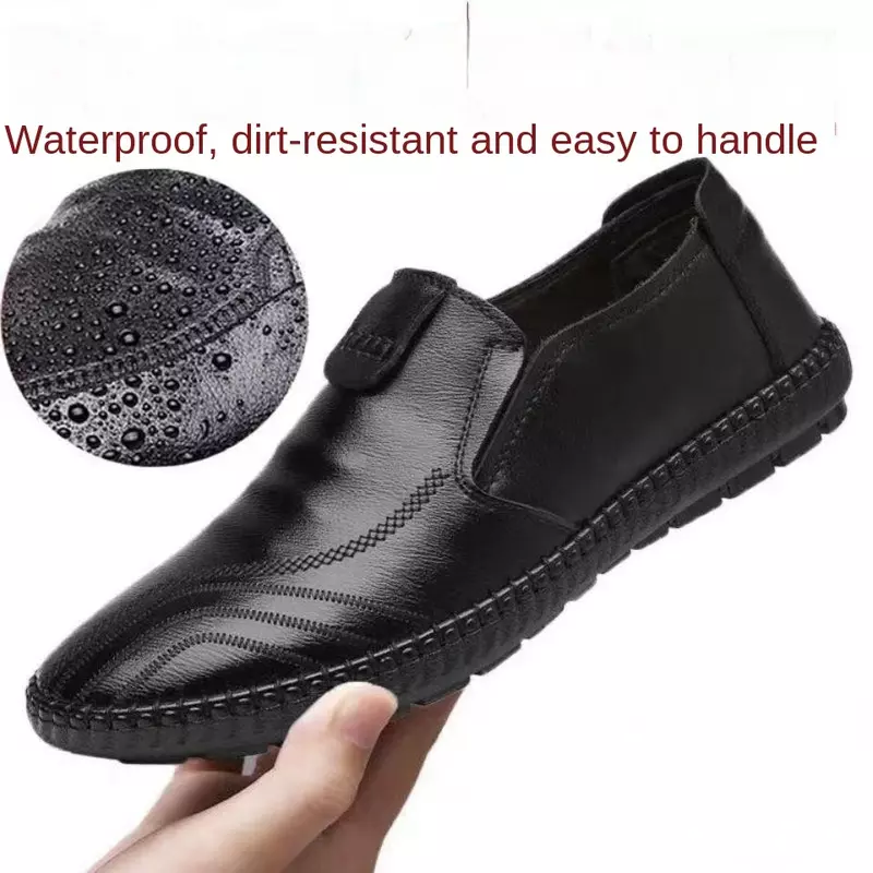 รองเท้าโลฟเฟอร์ลำลองสำหรับผู้ชาย, รองเท้าหนังนิ่มน้ำหนักเบาสำหรับเดินสบายระบายอากาศได้ดี