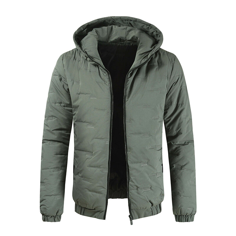 2022 nuovo Parka da uomo autunno inverno cappotto solido colletto alla coreana cerniera tasche Casual giacca calda con cappuccio Streetwear per uomo