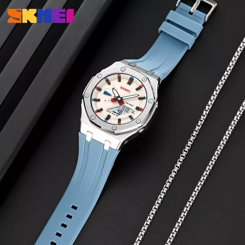 SKMEI Men's Watch 2243 Student Electronic Watch Multi functional Sports Waterproof Night Glow Electronic Watch