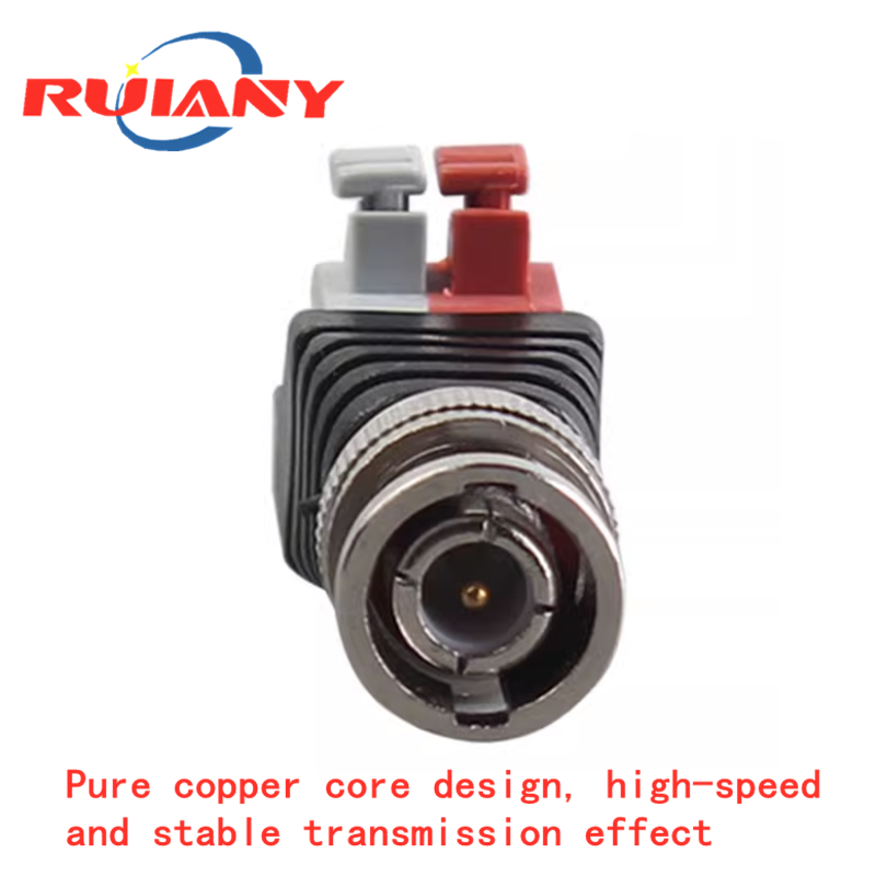 New push-button bnc connector Pure copper core welding free Q9 head monitoring connector BNC video male and female connector