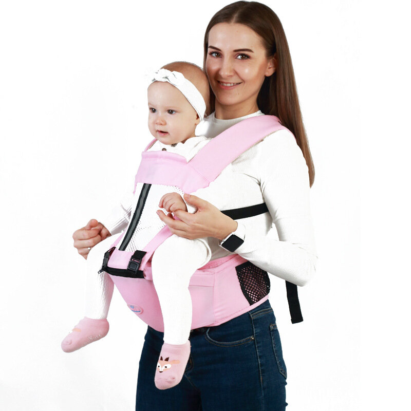 Sac à dos ergonomique pour bébé de 0 à 48 mois, avec siège de hanche pour nouveau-né, écharpe enveloppante multifonction, tabouret de taille kangourou
