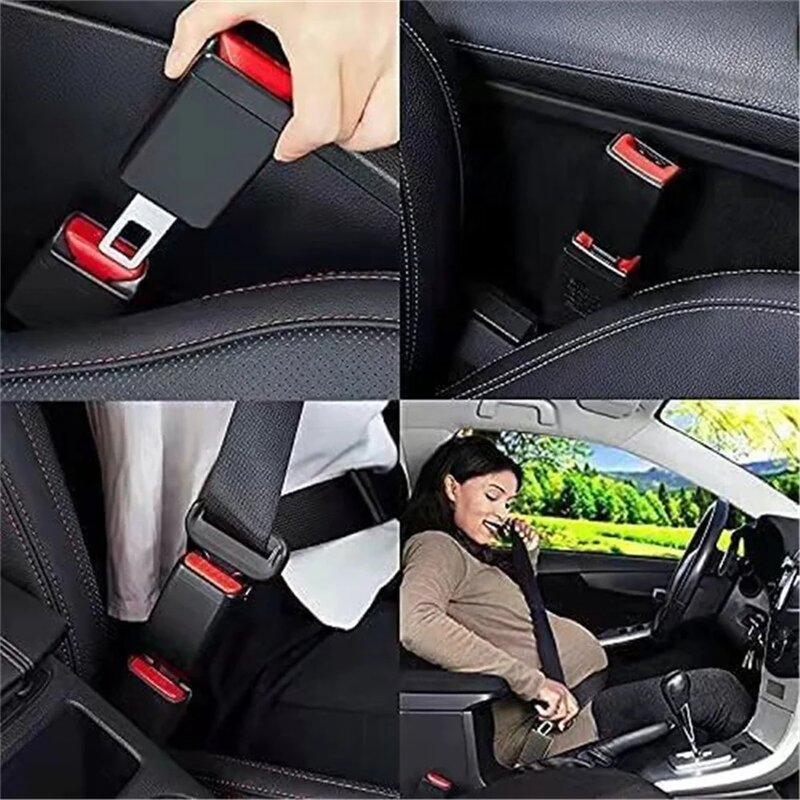 2PCS Car Seat Belt Clip Extension Plug Car Safety Seat Lock Buckle Seatbelt Clip Extender Converter Baby Car Seat Accessories