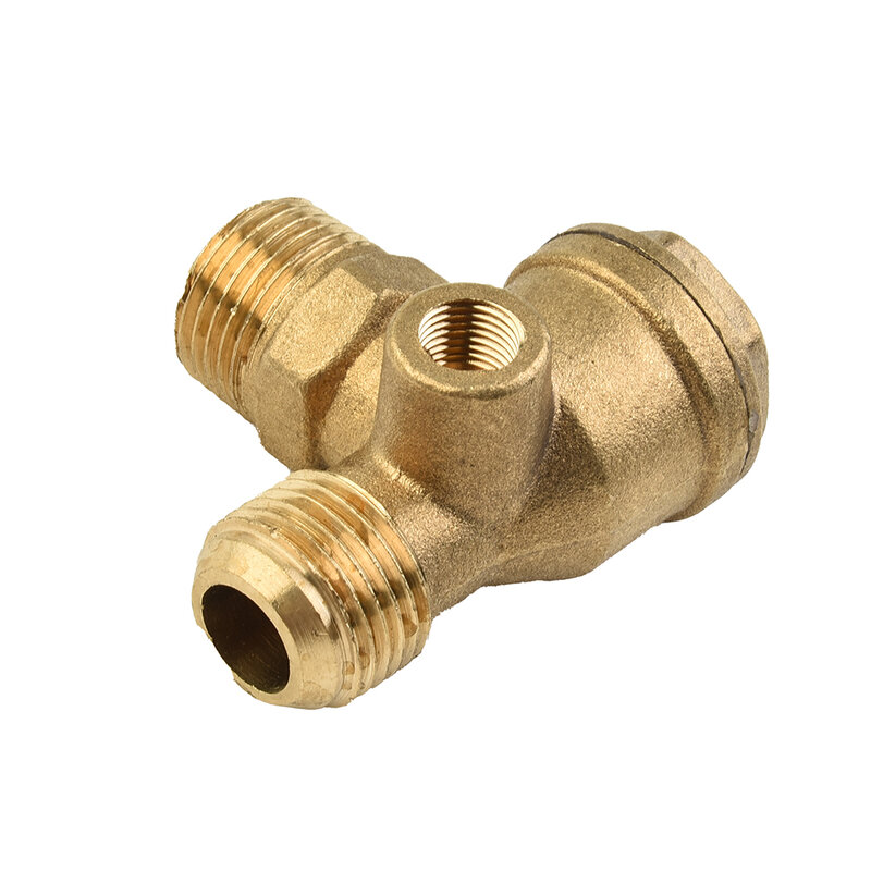 Brand New Check Valve Air Compressor 3 Port Accessories Brass Connector Tool High Quality Male Threaded Nickel Plating