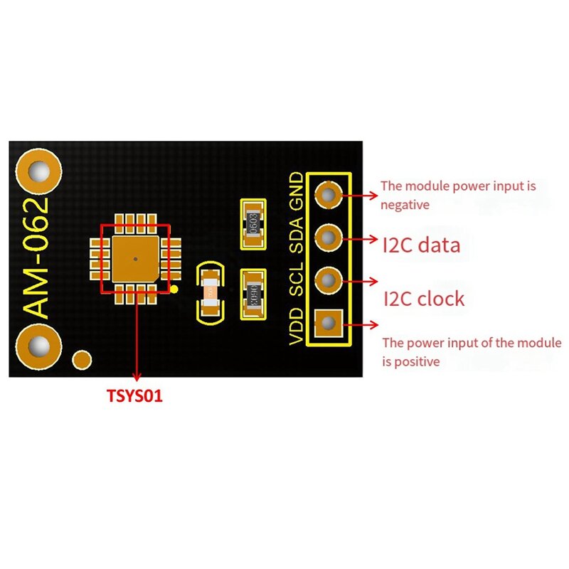 TSYS01 I2C 인터페이스 디지털 온도 센서 모듈, 다기능 휴대용 액세서리