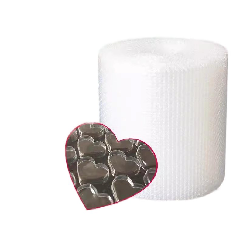 20cmx8meters/roll Bubble Film for Bubble Wrap Clear Love Heart Packing Mailer Transparent Shockproof Shipping Supplies Wholesale