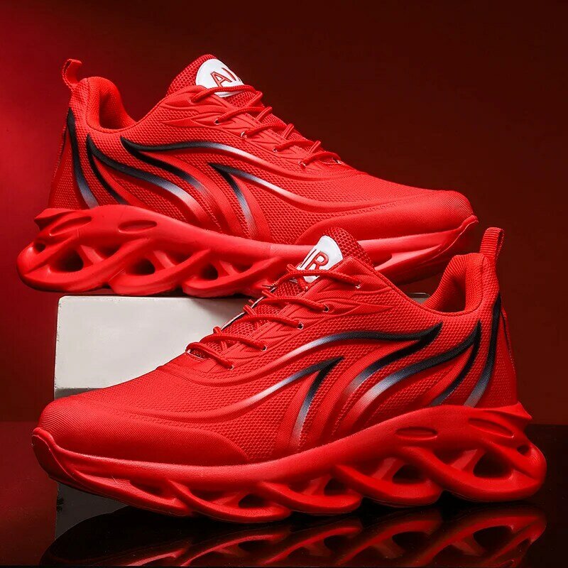 New spring and autumn men's flat leisure sports shoes breathable running shoes walking shoes fashion comfortable men's