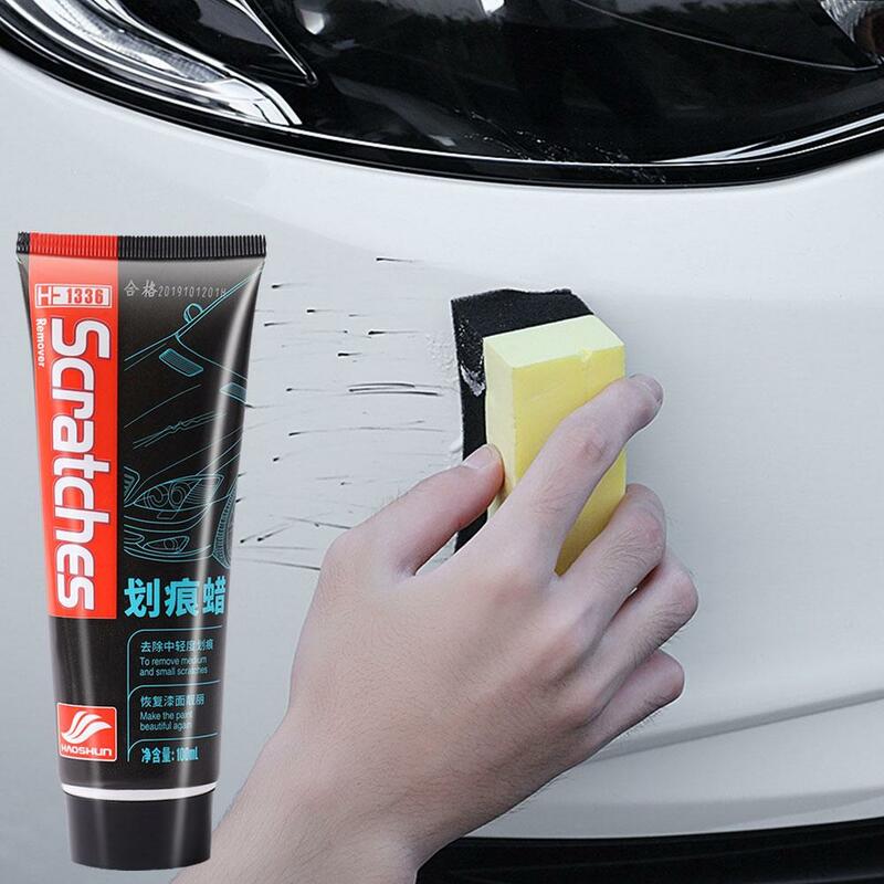 100ml Compound wax Car Scratches Repair Auto Paint Care Polishing Cream Paste Scratch Remover Repair Agent Gift Sponge for Free
