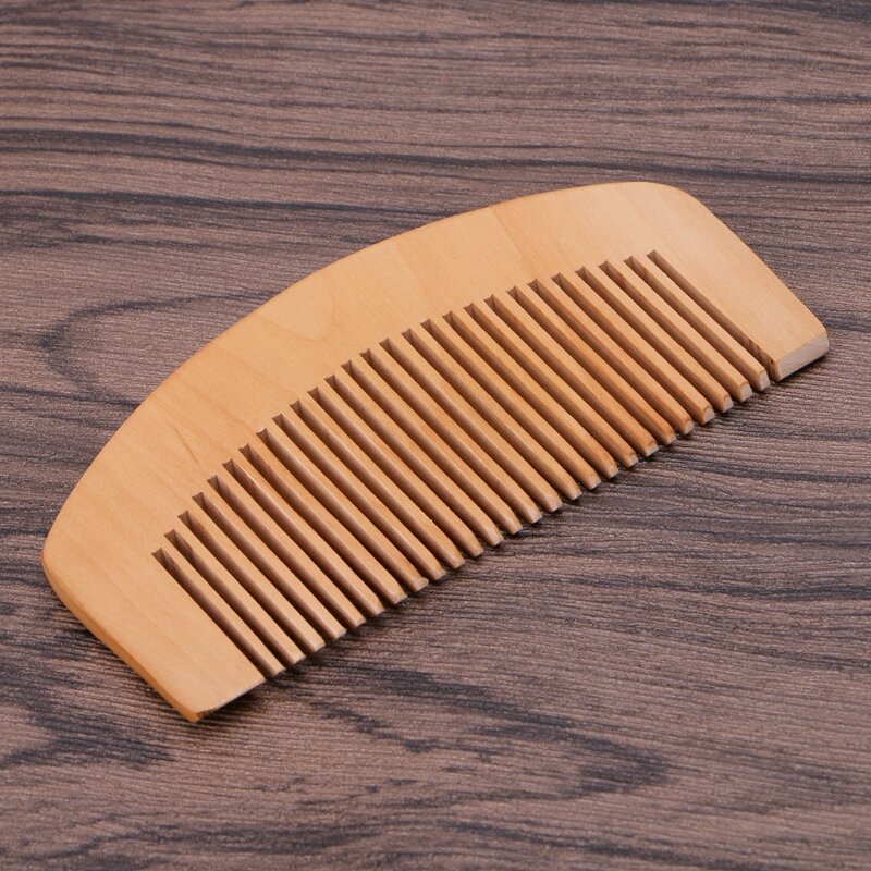 Pfirsichholzkamm Feiner Zahn für Kopfmassage Haarpflege Bart Schnurrbart Antistatisch Drop Shipping