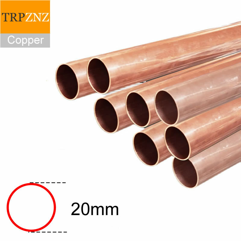 Micro tubo de cobre T2, tubo recto duro, hueco de pared delgada, 20mm, 18mm, 17mm, 16mm, diámetro exterior
