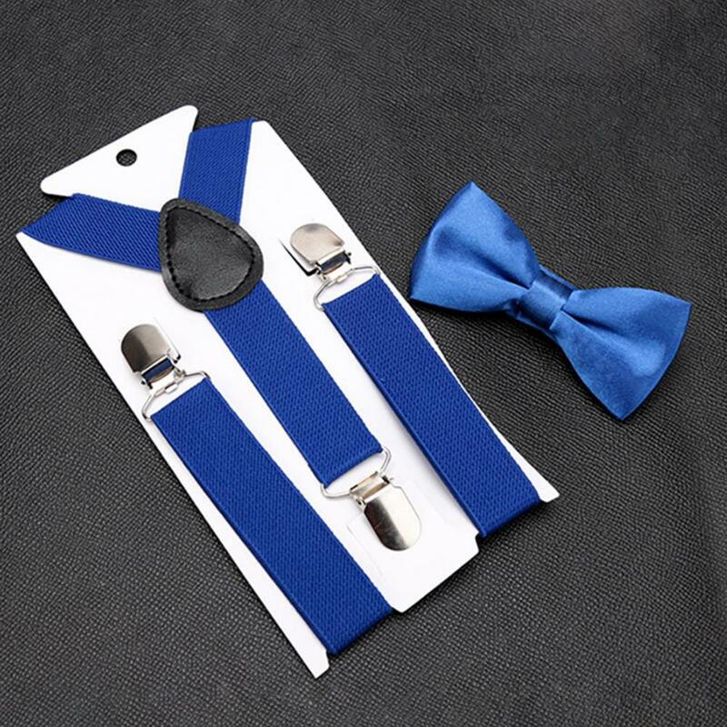 Elastic Band with Integrated Bow Tie Adjustable Elastic Band with Bow Tie Versatile Kids' Bow Tie Suspender for Performance