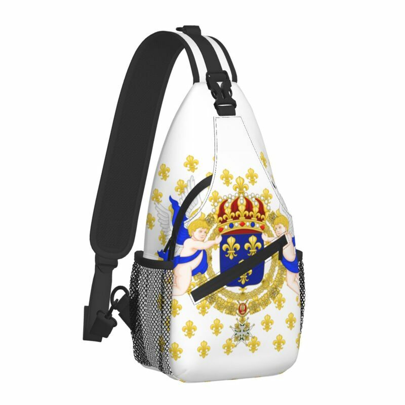 Royal Standard Of The King Of France-mochila cruzada de hombro para hombre, saco de día para senderismo, escudo francés, riñonera de pecho